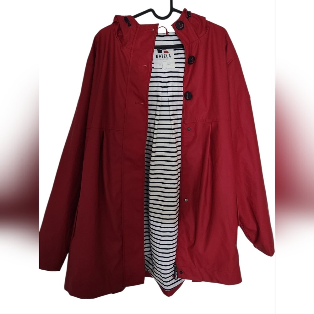 Red ladies raincoat Zoutelande – Batela (Size US 16)